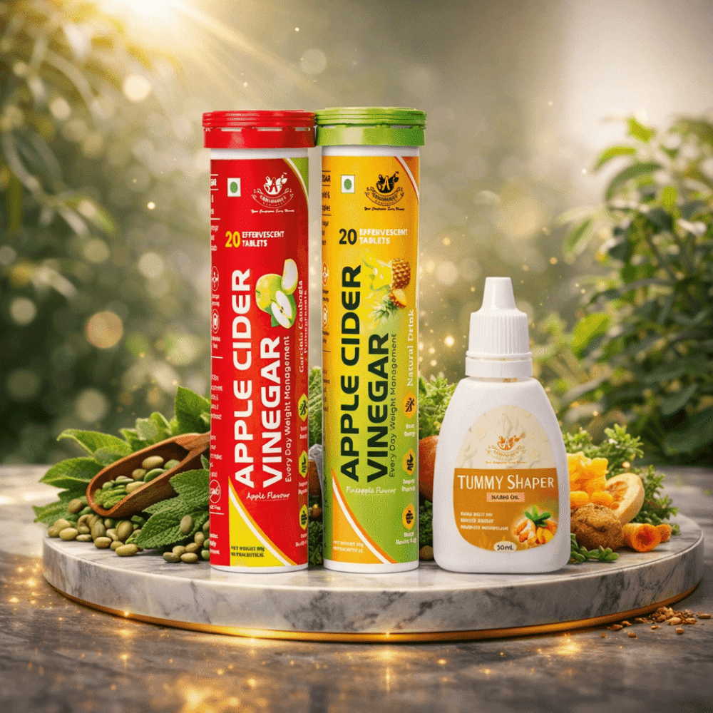 COMBO OF GREEN & RED ACV TABLET + FREE SLIM OIL